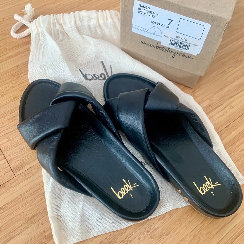 Beek Mango Slide Sandal in Black Size 7